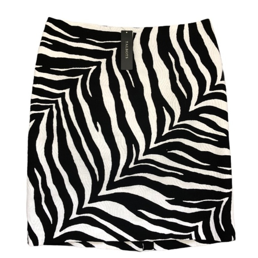 TALBOTS ZEBRA PRINT SKIRT 10P